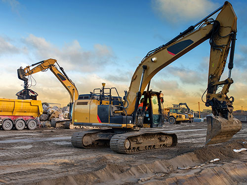 Construction Equipment on the Job