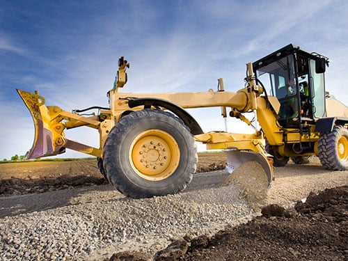 Motor Grader on the Job