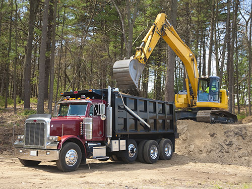 Excavator Moving Dirt